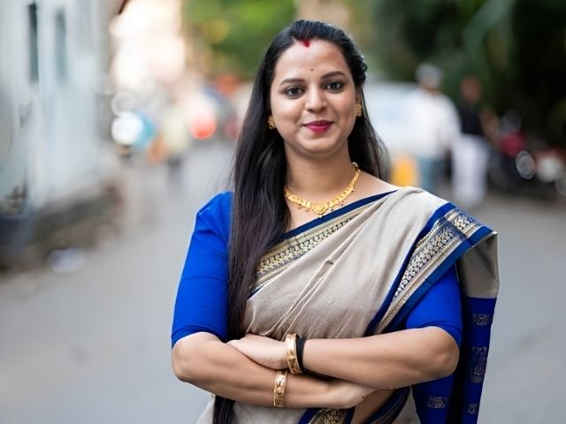 Professional woman sharing her transformation story